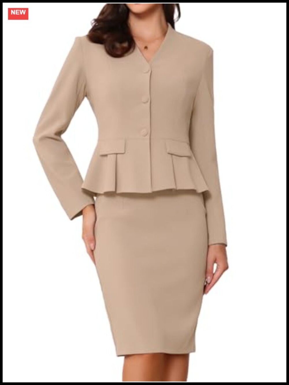 2 Piece Suit Set Blazer Skirt Set Business Work Office Formal Women